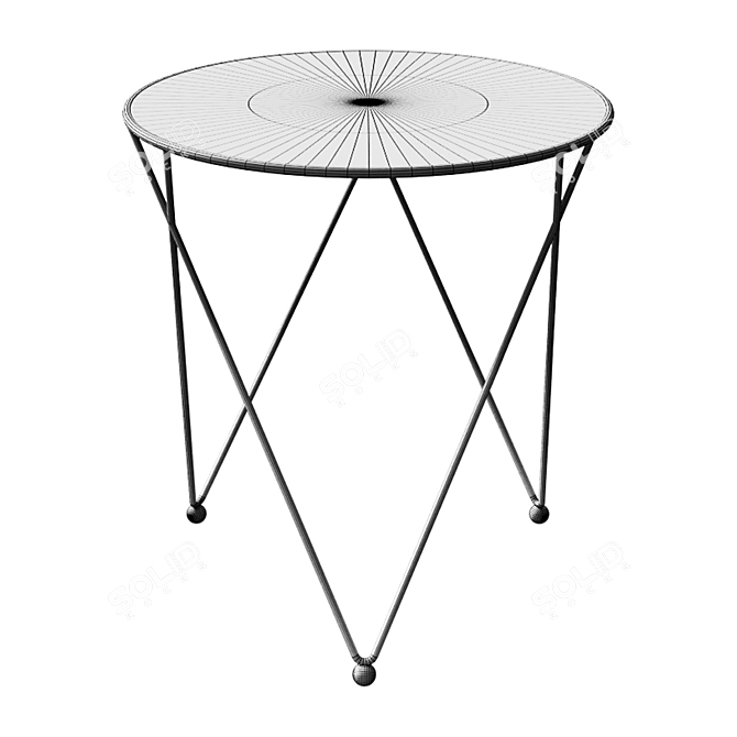 Modern Glass Table: T0170 3D model image 2