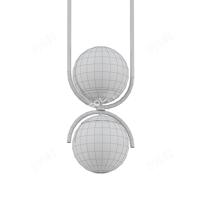 Elegant Rondure Globe Pendant 3D model image 2