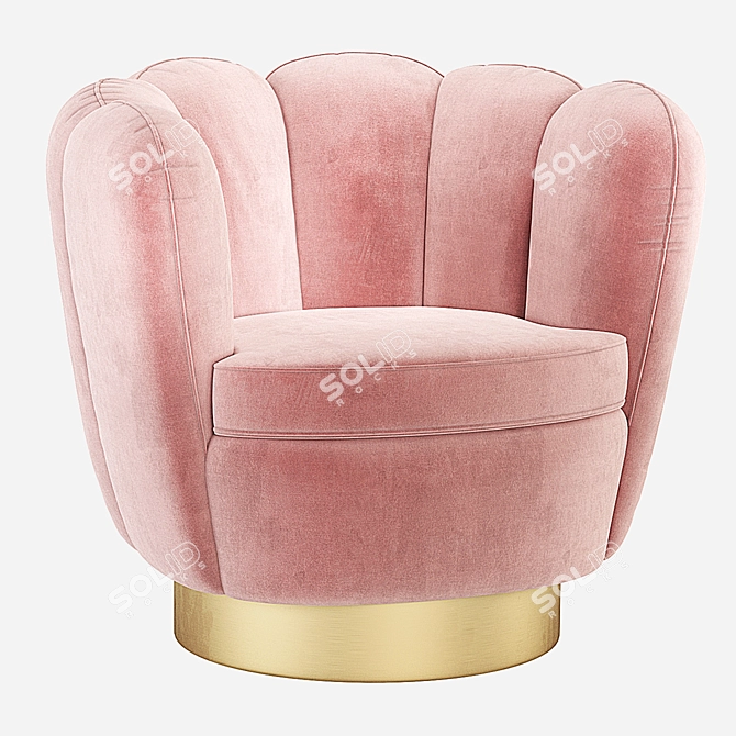 Elegant Eichholtz Mirage Swivel Chair 3D model image 1