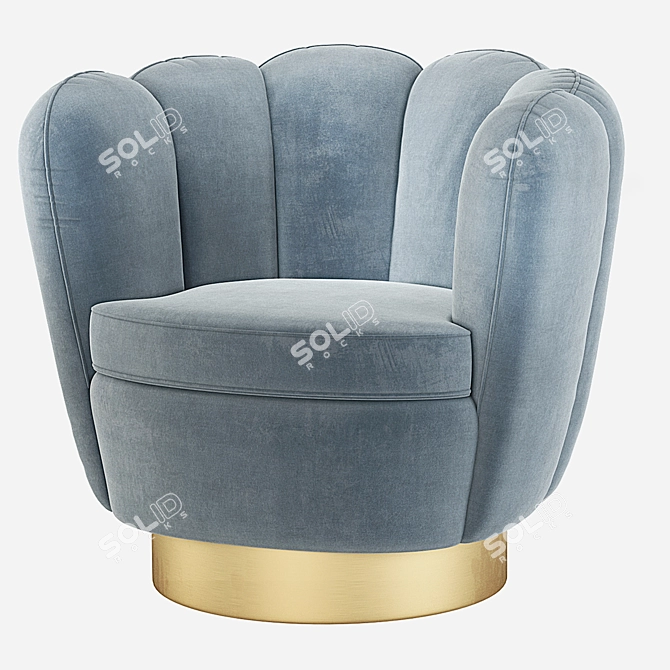 Elegant Eichholtz Mirage Swivel Chair 3D model image 8