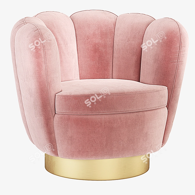Elegant Eichholtz Mirage Swivel Chair 3D model image 10