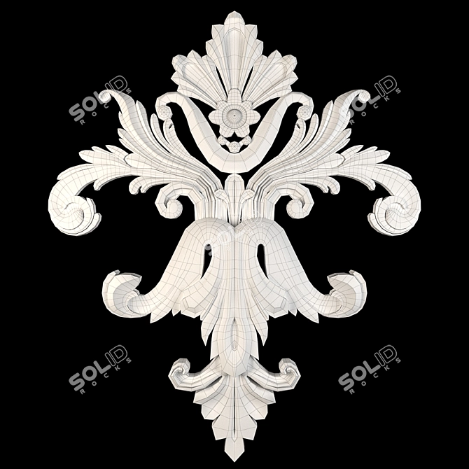 Luxury Gold 3D Decorative Ornaments 3D model image 6