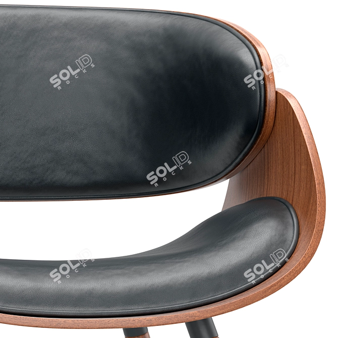 Corvus Mid-century Accent Chair: Modern Elegance for Your Space 3D model image 2