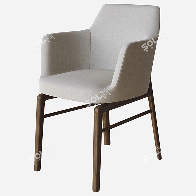 Modern Leda Chair: Sleek and Stylish 3D model image 3