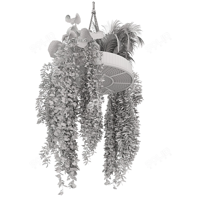 Metal Box Hanging Plants - Set of 86 3D model image 5