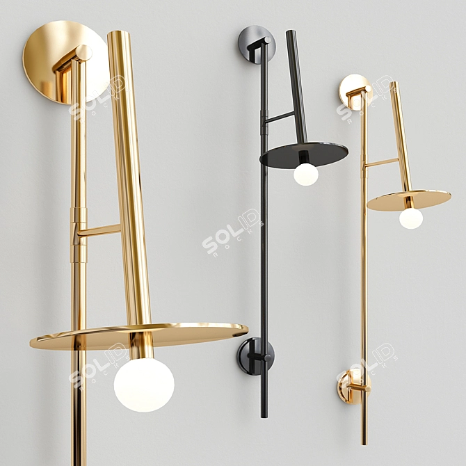 Modern Pivot Wall Sconce | Nodes 3D model image 1