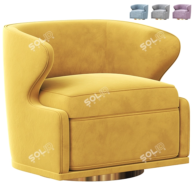 Elegant Dorset Chair 3D model image 1
