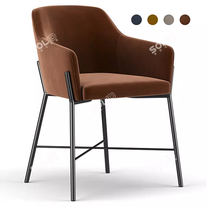 Stylish and Comfy Leah Chair 3D model image 1