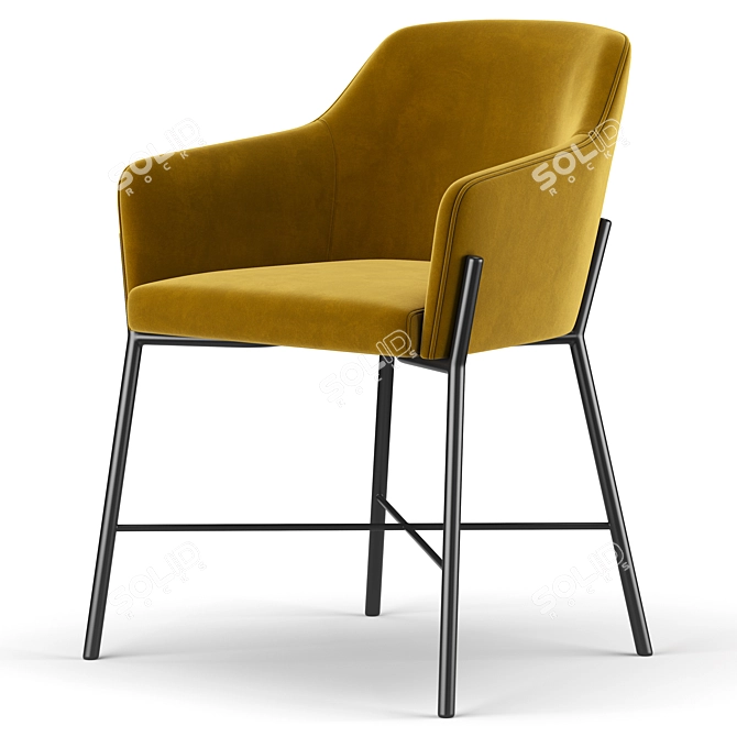 Stylish and Comfy Leah Chair 3D model image 4