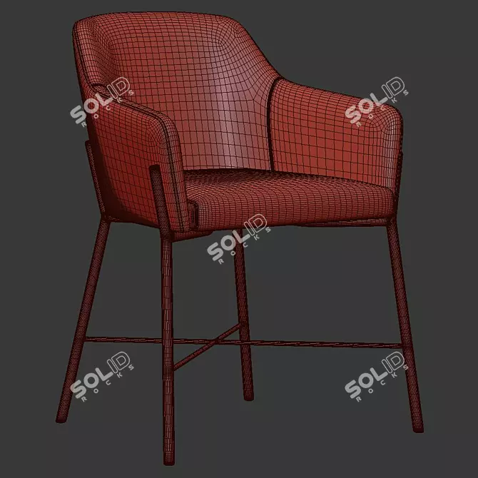 Stylish and Comfy Leah Chair 3D model image 5