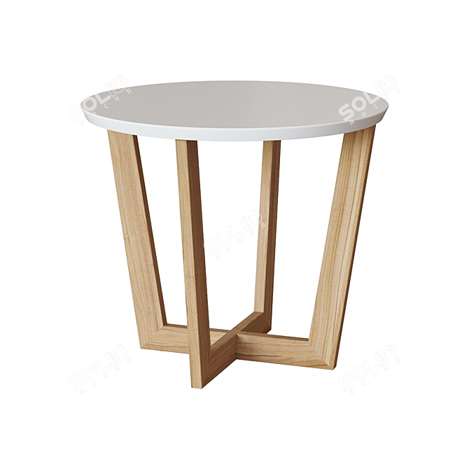 Modern Round Rondo White Table 3D model image 1