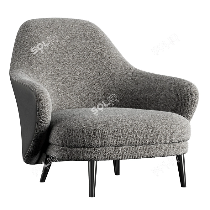 Elegant Gina Armchair: Order now! 3D model image 2