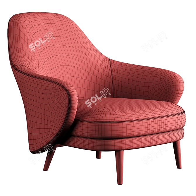 Elegant Gina Armchair: Order now! 3D model image 5