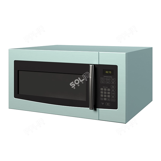 Sleek Microwave: Modern Kitchen Appliance 3D model image 1