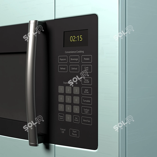 Sleek Microwave: Modern Kitchen Appliance 3D model image 4