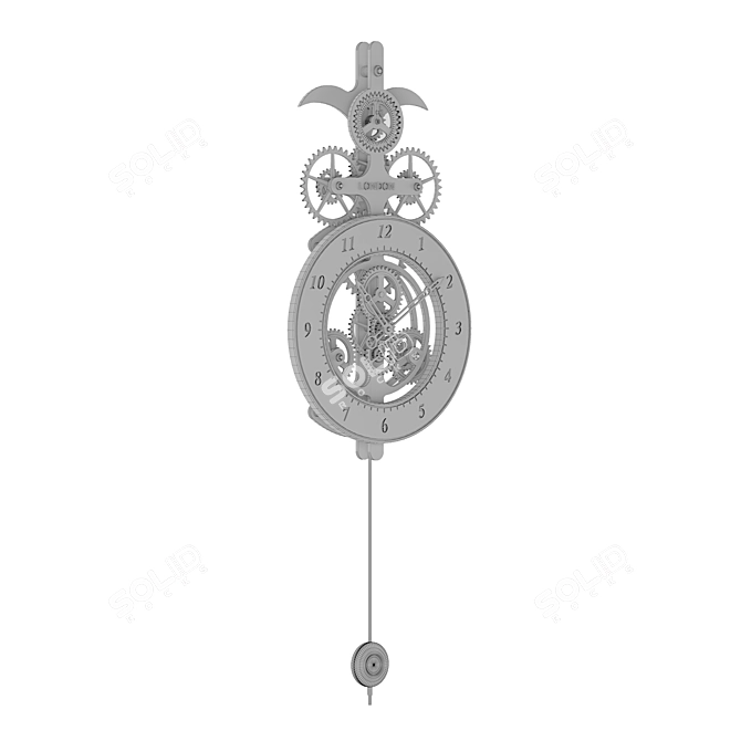 Elegant Timepiece: Clock03 3D model image 2