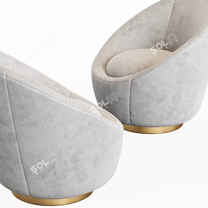 Stylish Ether Swivel Chair 3D model image 2