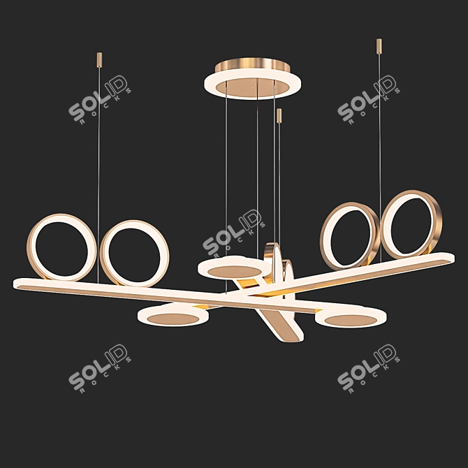 Radiant Glow: Durato LED Chandelier 3D model image 1
