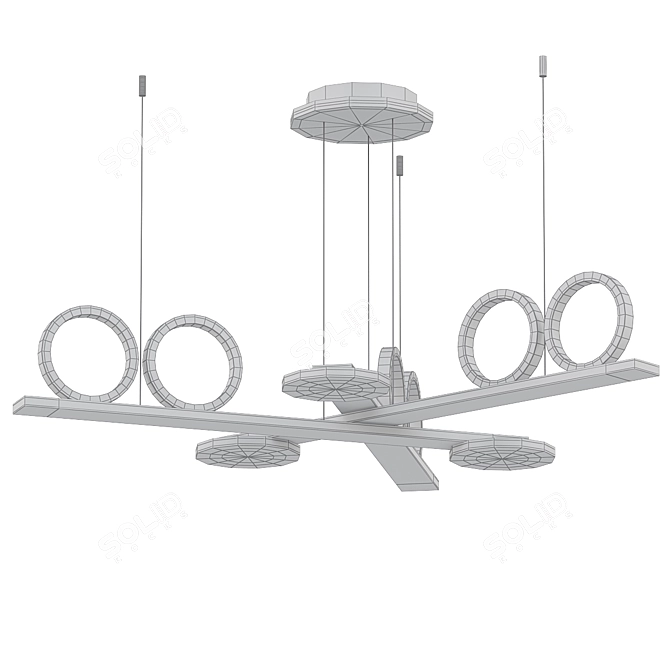Radiant Glow: Durato LED Chandelier 3D model image 2