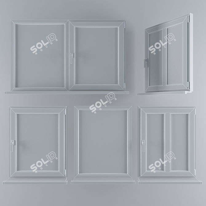 Durable Plastic Windows for Elegant Homes 3D model image 3