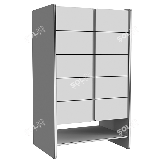 Modern High-Quality Havasu Chest of Drawers 3D model image 5