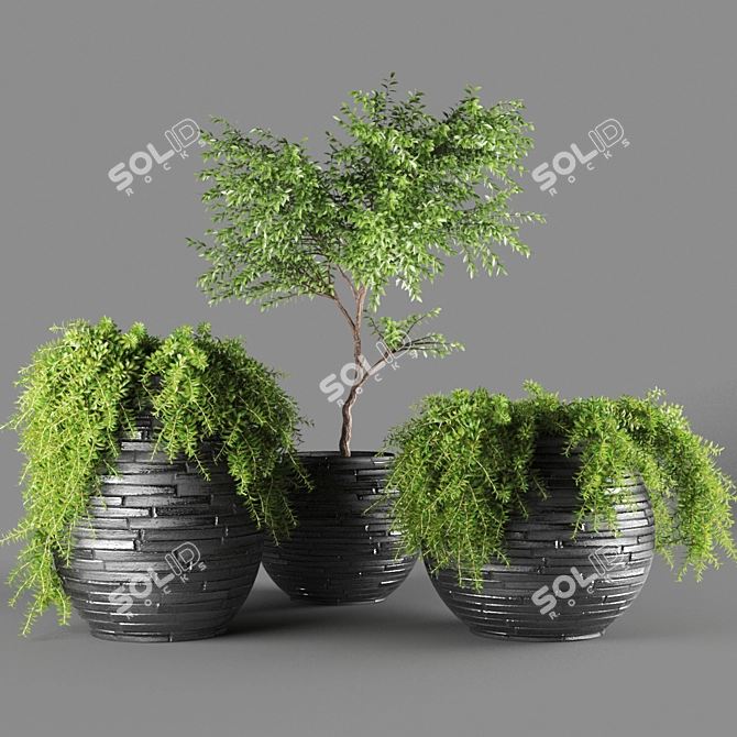 Botanical Beauty: Exquisite Plant Sculpture 3D model image 1