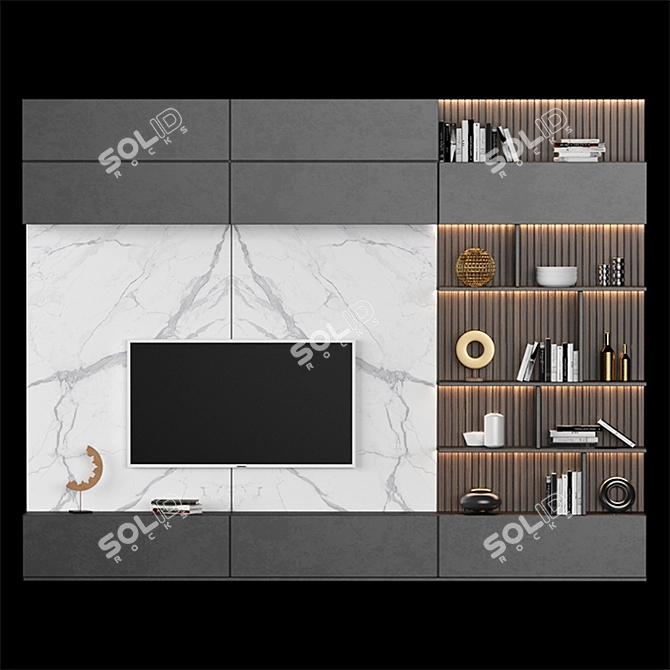 Sleek TV Stand for Modern Interiors 3D model image 1