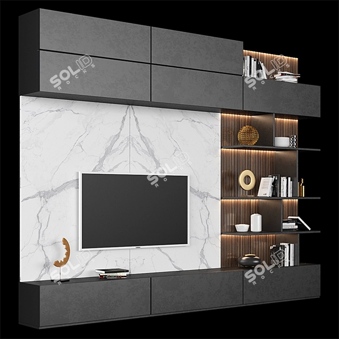 Sleek TV Stand for Modern Interiors 3D model image 2