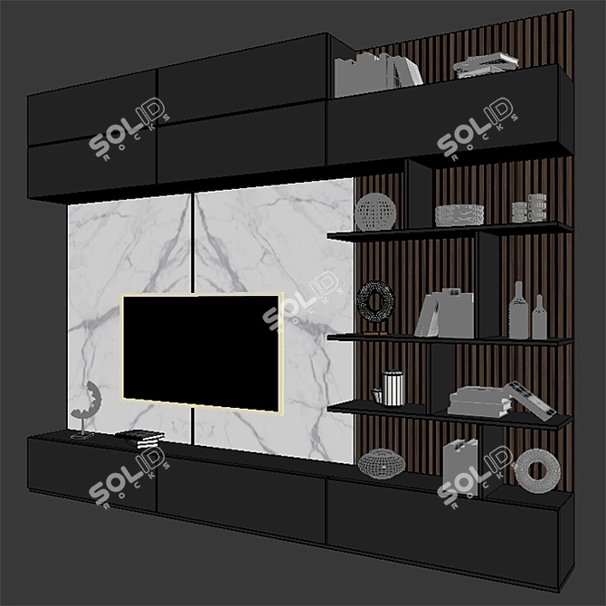 Sleek TV Stand for Modern Interiors 3D model image 3