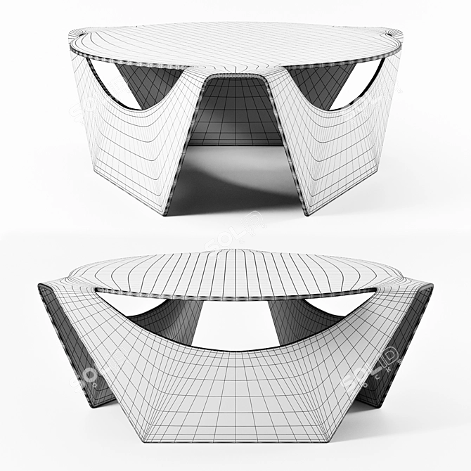 Striking Nanagona Coffee Table 3D model image 2
