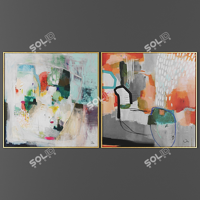 Elegant Duology: Picture Frame Set 3D model image 1