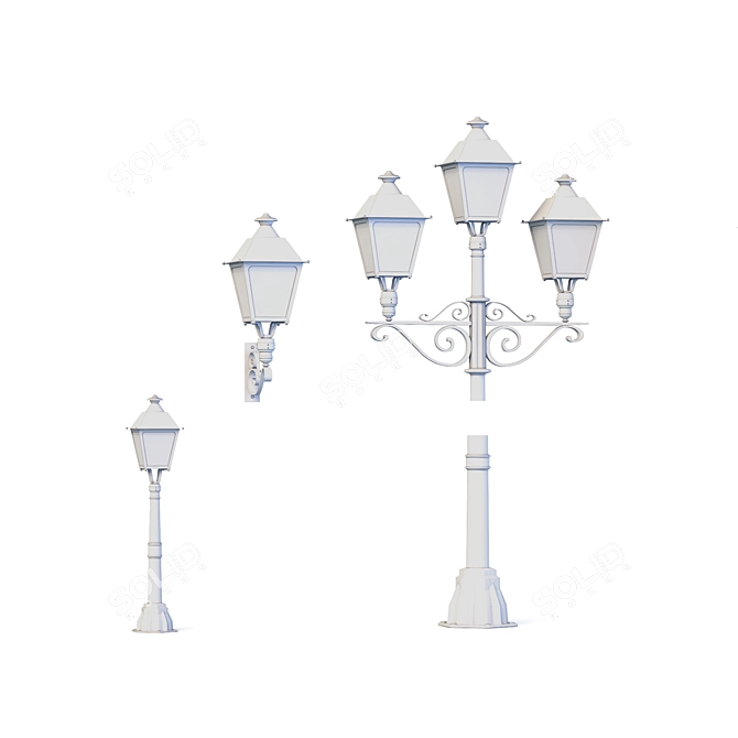 Brighton Street Lamp 3D model image 4