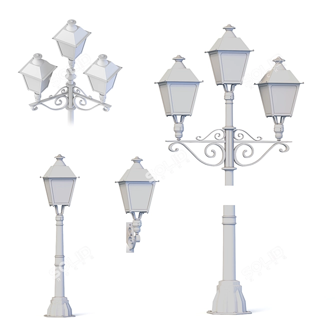 Brighton Street Lamp 3D model image 7