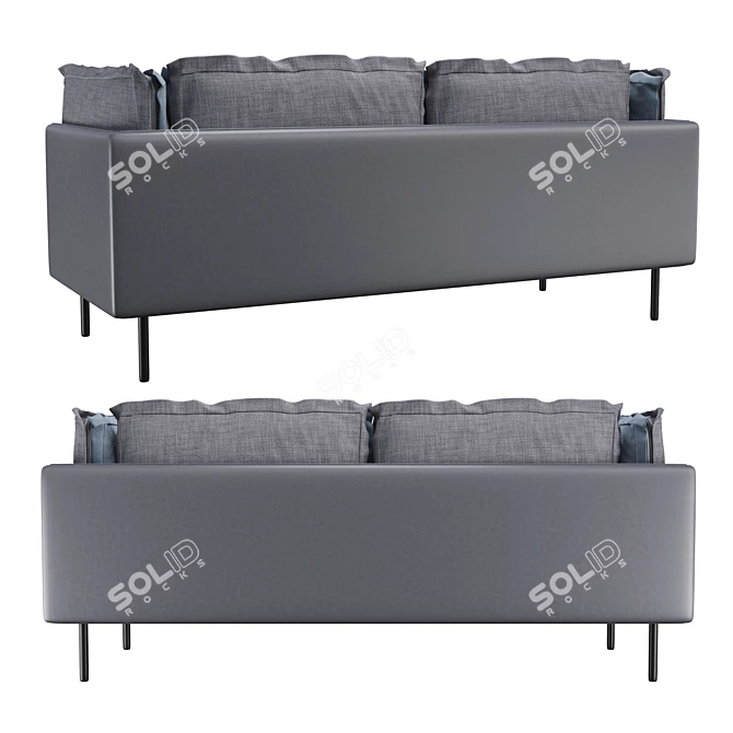 Sleek SOHO Sofa - Modern and Stylish 3D model image 2