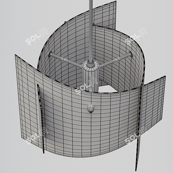 Modern Vent Design Lamp 3D model image 4