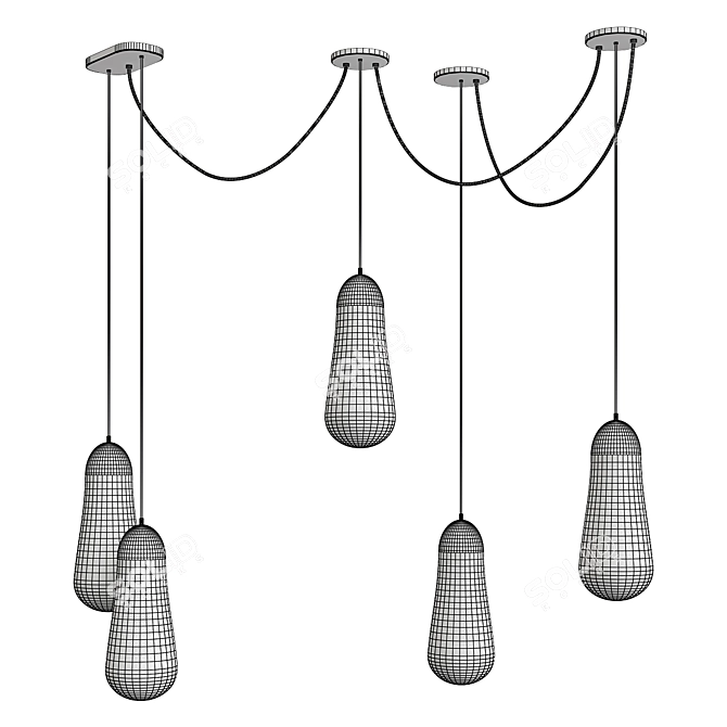 Elegant Illumination: APPARATUS Pendant Chandelier 3D model image 2