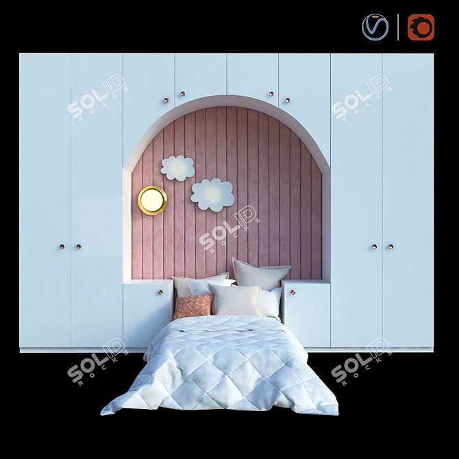 Modular Children Room Set 3D model image 1