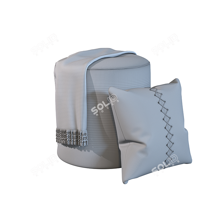 Comfort Zone: Loft Ottoman 3D model image 4