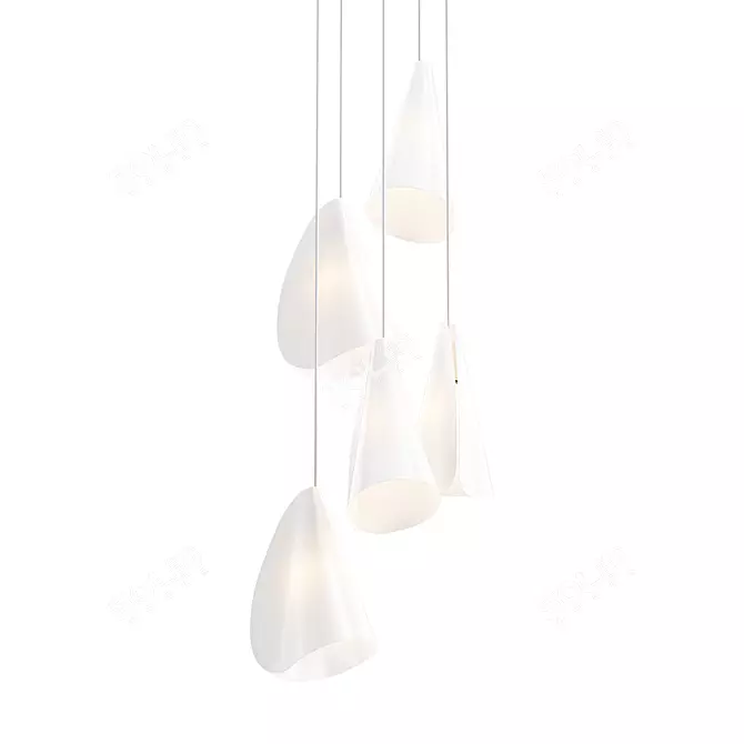 Minimalist Suspension Light Fixture 3D model image 1