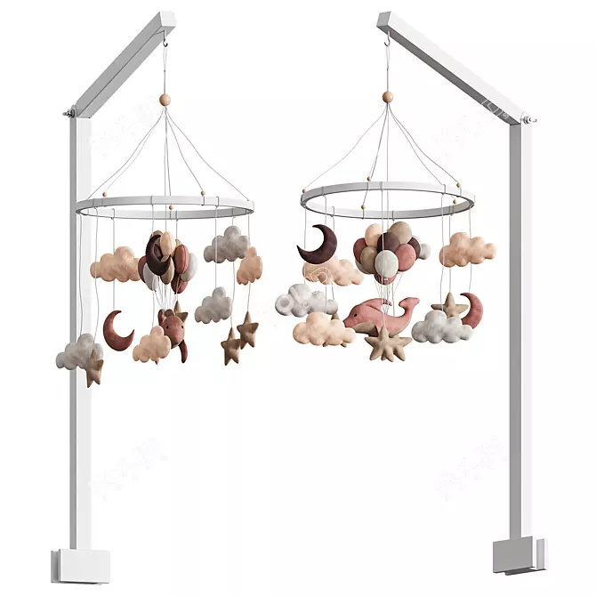 Dreamy Dangling Delight - Baby Mobile 3D model image 3