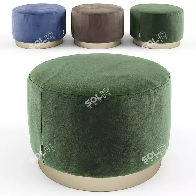 Retro Chic Cherry Stool 3D model image 1