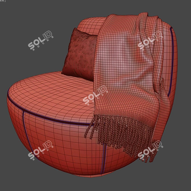 Elegant Kelly Chair: Style and Comfort 3D model image 5