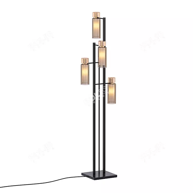 Elegant Illumination: OSMAN 4-Light Floor Lamp 3D model image 1