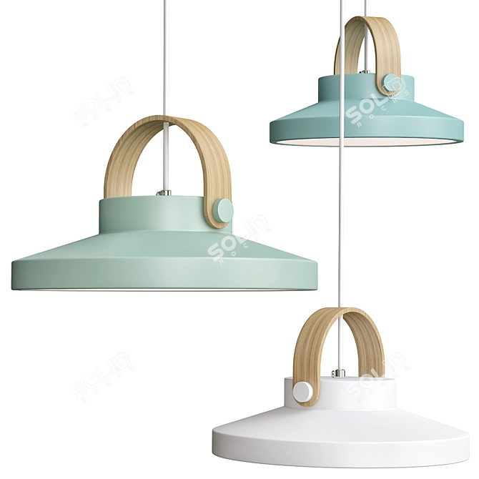 Anzazo Clutch Flat: Sleek and Stylish Suspension Light 3D model image 1