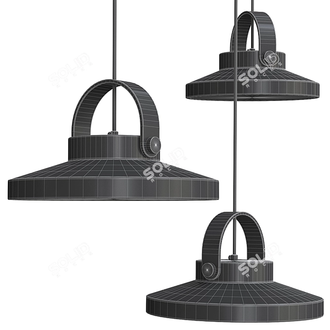 Anzazo Clutch Flat: Sleek and Stylish Suspension Light 3D model image 3