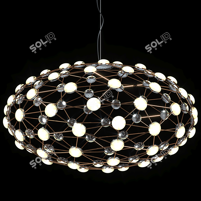 Glistening Crystal Chandelier 3D model image 1