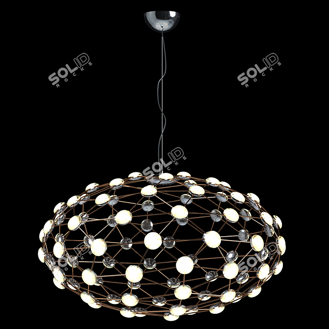 Glistening Crystal Chandelier 3D model image 2