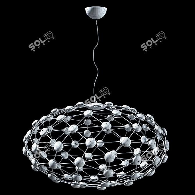 Glistening Crystal Chandelier 3D model image 3