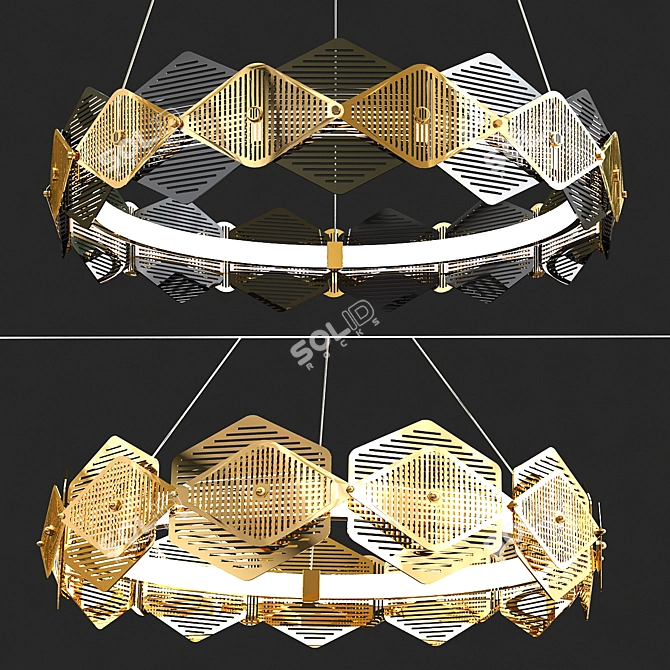 Glam Chandelier Shines Brilliantly 3D model image 1