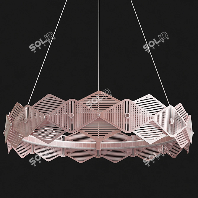 Glam Chandelier Shines Brilliantly 3D model image 3